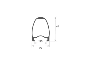 Koła 700C Accent SHOT CARBON, czarne, komplet - 2