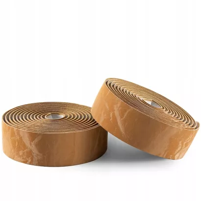 Owijka kierownicy Rockbros z PU wzór "Velour" brązowa