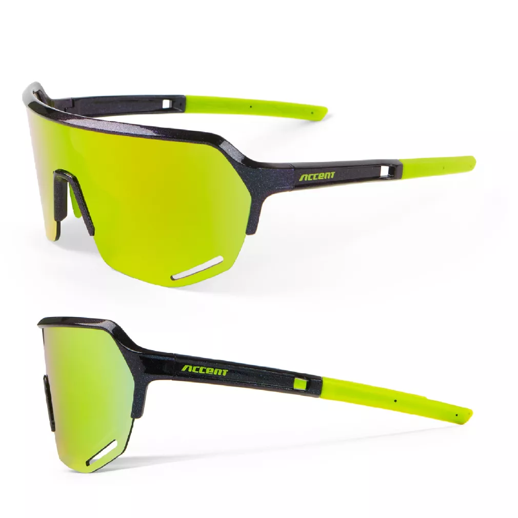 Okulary rowerowe Accent Hero ultrafiolet - żółte