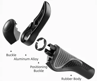 Chwyty rowerowe z rogami Rockbros BT1007B - 4