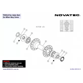 Piasta szosowa przód NT-A171SB QR;2SB Novatec