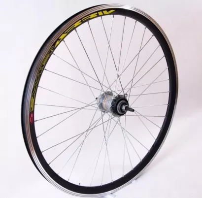 Koło 26" tył piasta Nexus 7 biegów +manetka czarne