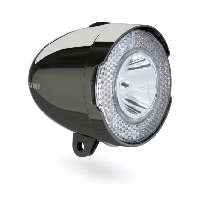 Lampa przednia AXA 706 czarna 15lux bateria