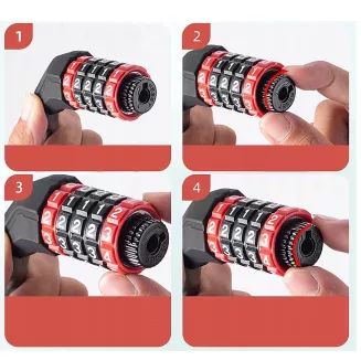 Zapięcie rowerowe Rockbros RKS507-1BK na szyfr 1,8m - czarne - 4