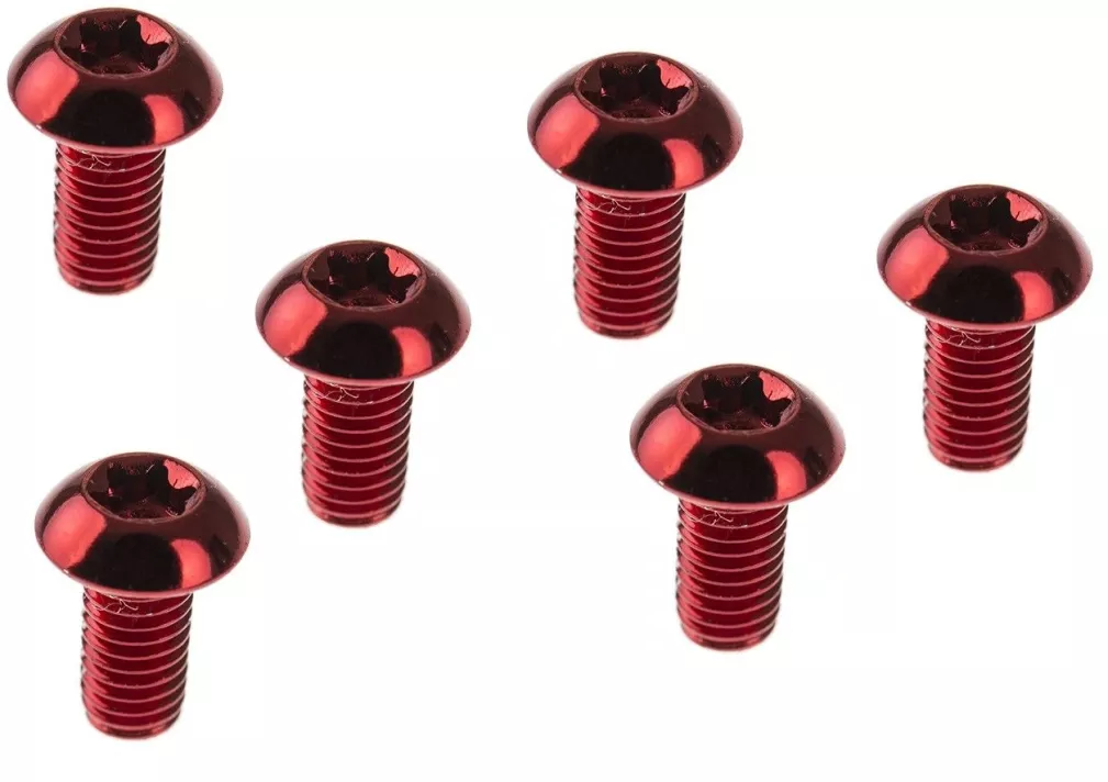 Śruby DARTMOOR mocujące tarcze hamulcowe czerwone