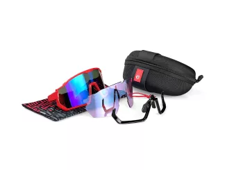 Okulary rowerowe Accent SHOT czerwone - 3