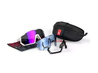 Okulary rowerowe Accent SHOT białe - 3