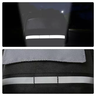 Wozinsky torba rowerowa na bagażnik z paskiem na ramię 13l czarna - 6